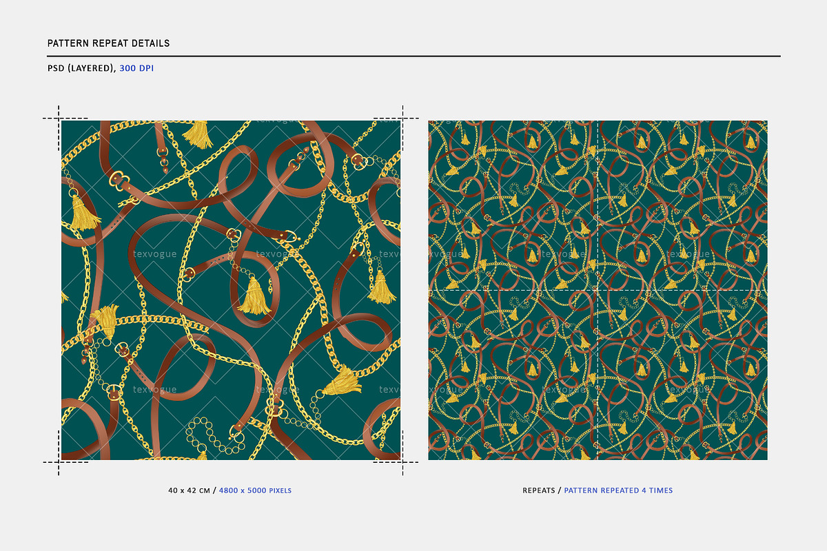 Chain and Belts - Seamless Patterns, a Pattern Graphic by texvogue (Photo 3 of 12)