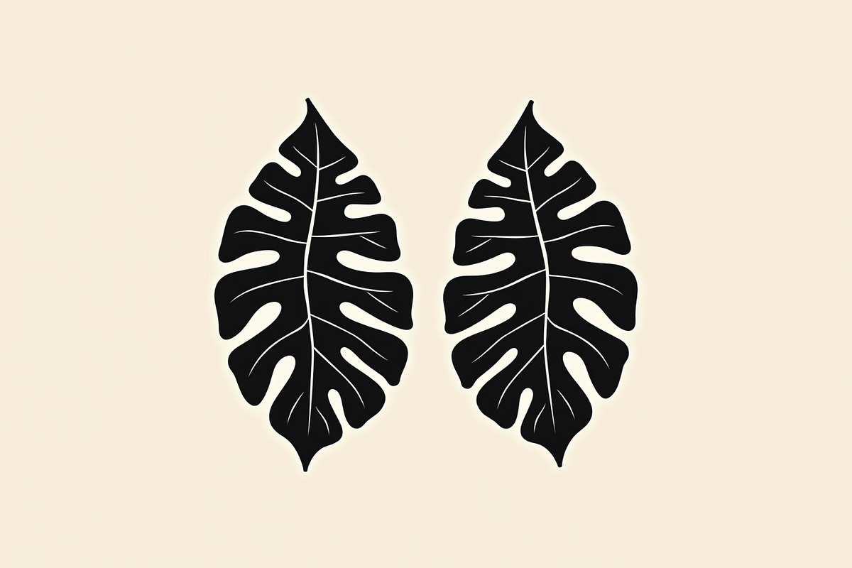 Leaf Earring Silhouette Bundle, an Object Graphic by jahid234 (Photo 9 of 13)
