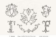 Antique Vintage Monogram Initial F, an Object Graphic by Antique Monograms (Thumbnail 1 of 4)