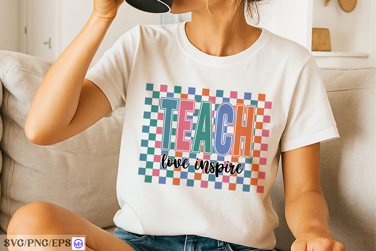 Teach love inspire typography design, an Object Graphic by mh_arif (Photo 2 of 4)