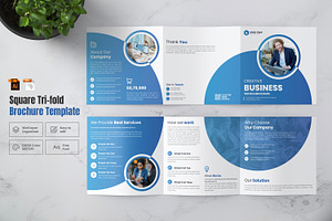 Square Trifold Brochure Template, a Brochure Template by zahidhossainalif