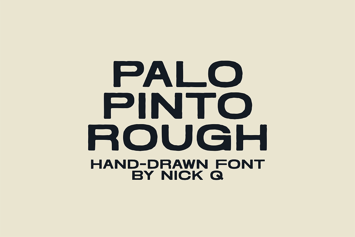 Palo Pinto Hand Drawn Font, a Sans Serif Font by nickqtx (Photo 3 of 6)