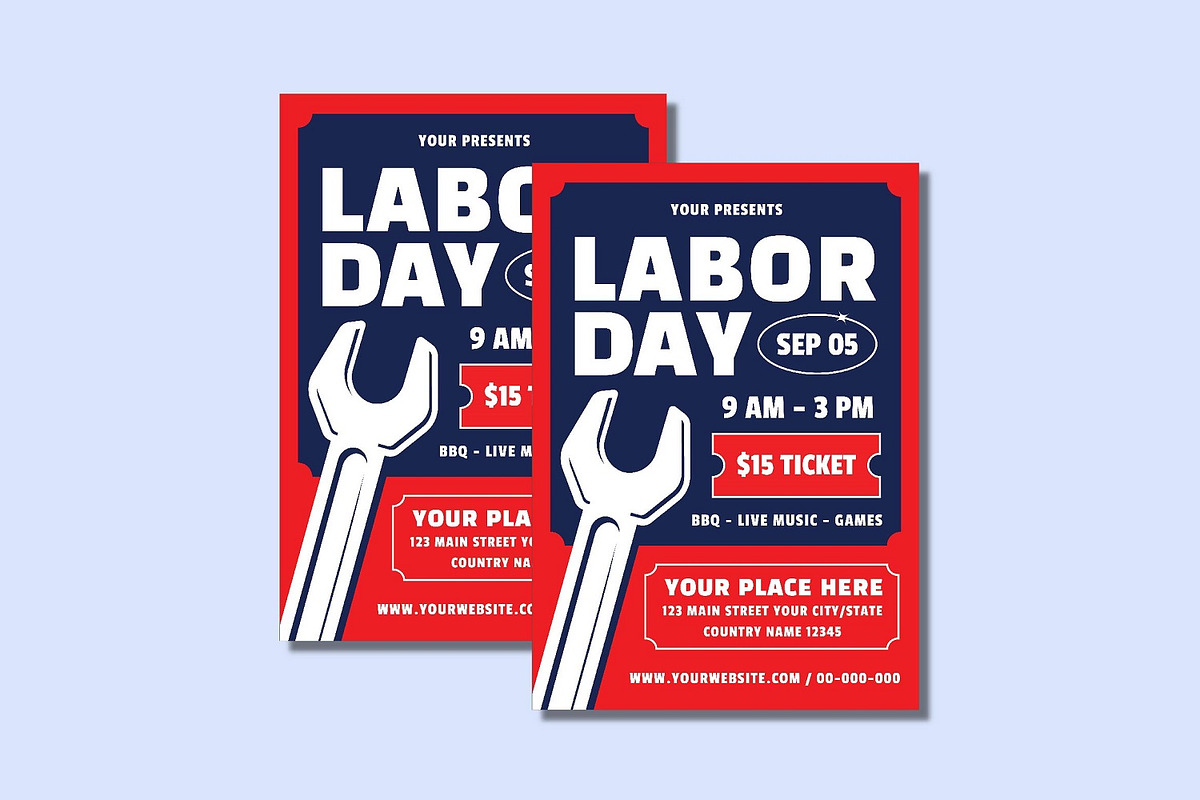 Labor Day Flyer Set, a Flyer Template by Patria Ari (P4tcreativa) (Photo 2 of 4)