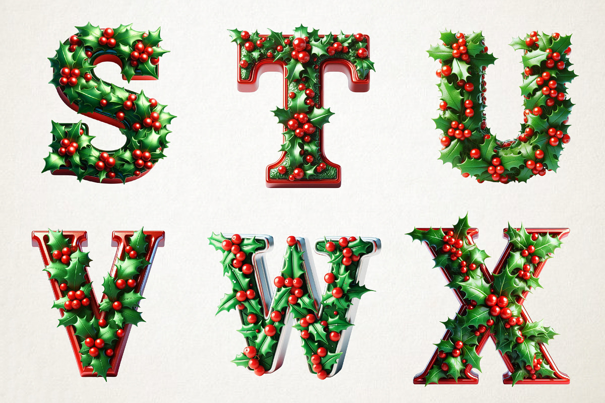 Christmas Cheer Alphabet Bundle, an Illustration by RobertsArt (Photo 6 of 7)