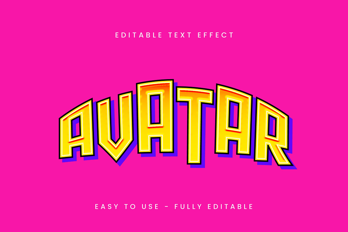 Bold Retro Comic Text Effect