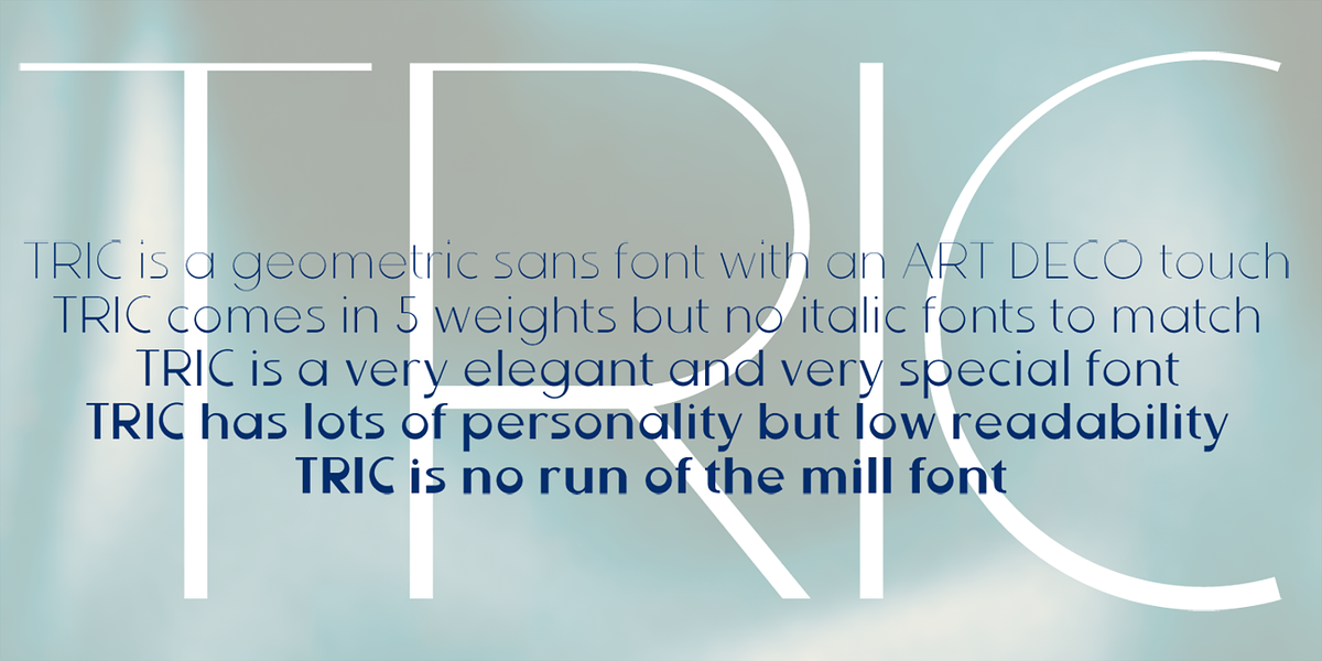 Tric, a Font by Wiescher-Design (Photo 2 of 3)