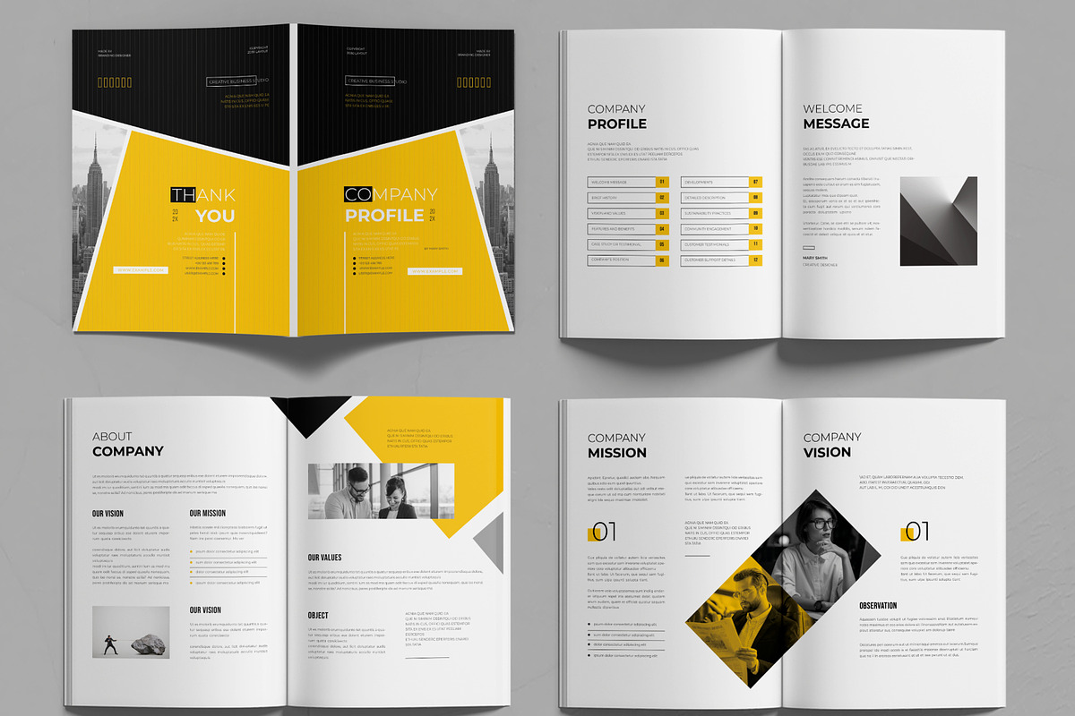 Modern Company Profile Layout, a Brochure Template by MightyDesign (Photo 2 of 6)