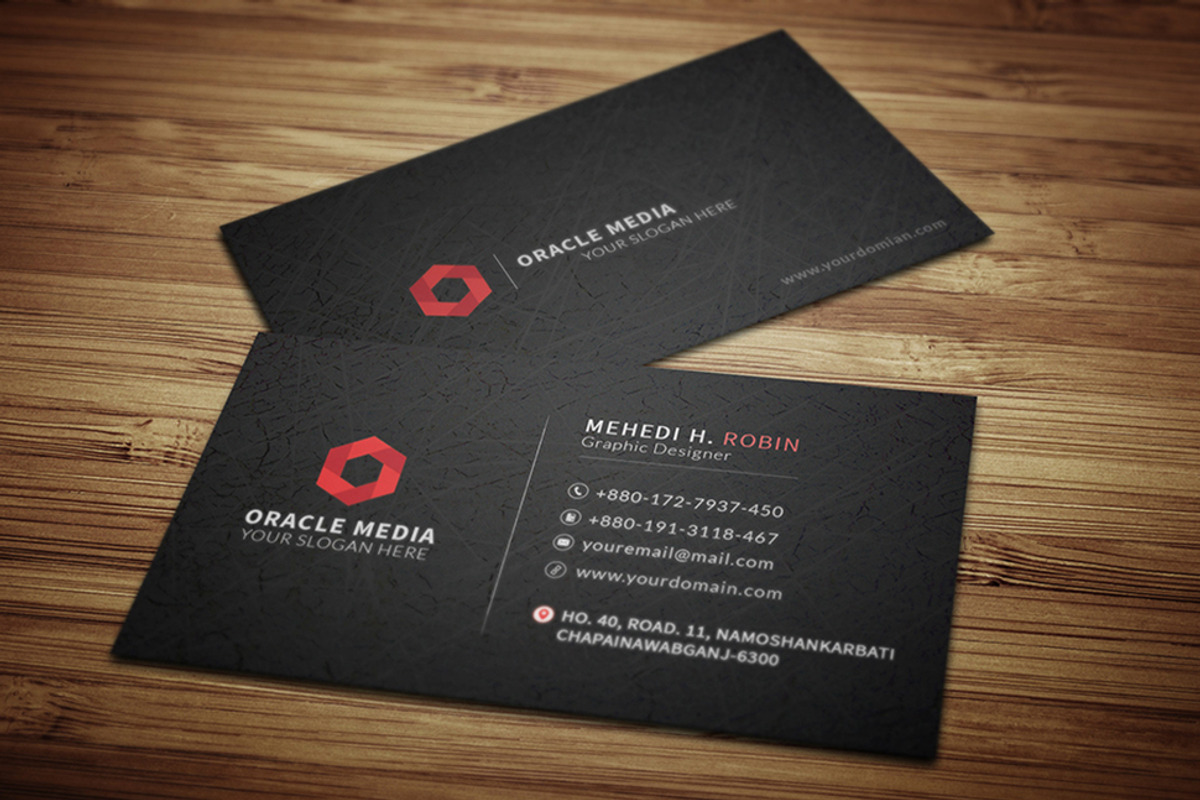 Dark Corporate Business Card, a Business Card Template by graphica59 (Photo 7 of 7)