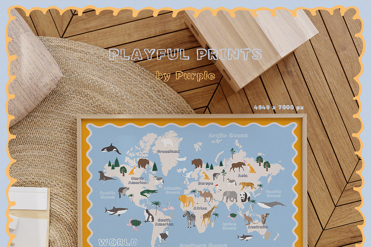 PLAYFUL PRINTS - Whimsical Posters, a Background Graphic by Purple (Photo 7 of 11)