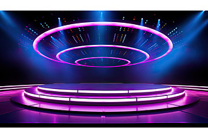 blue light stage background ai, a Background Photo by pikepicture