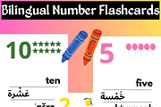 Bilingual Number Flashcards Ar Eng, an Education Illustration by Sourcedigi (Thumbnail 1 of 4)