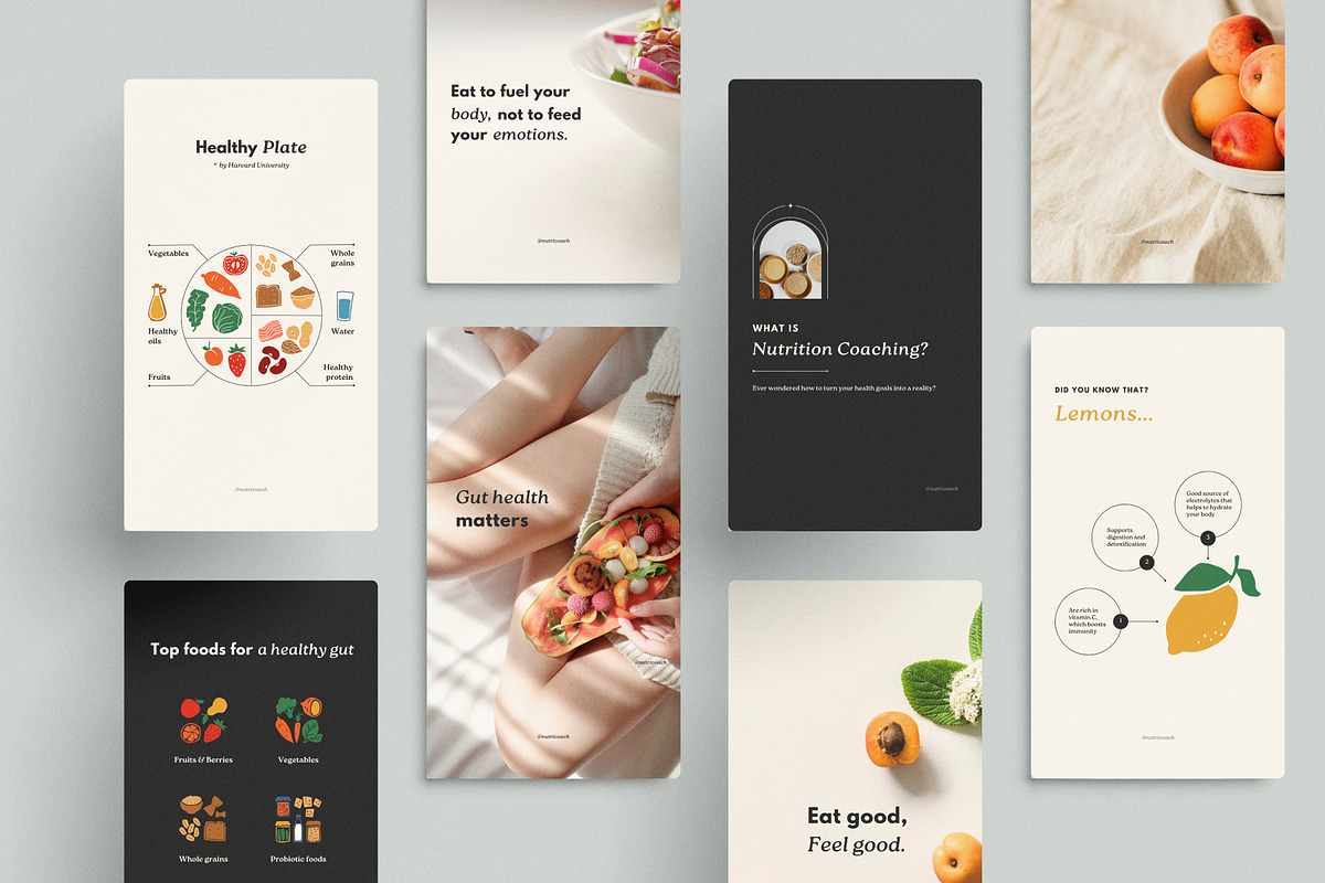 Nutrition Coach Instagram Template, a Social Media Template by Chewie Co (Photo 9 of 11)