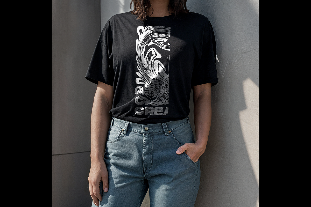 Black T-shirt Mockup Male and Female, a Shirt Mockup by AnagramDesign (Photo 13 of 18)