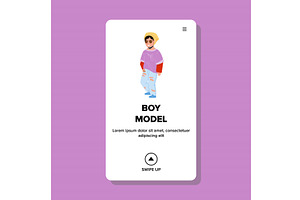 Boy Model In Style Clothes On