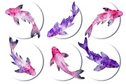 Watercolor Koi Fish, an Animal Illustration by ArtOfSoul (Thumbnail 2 of 6)