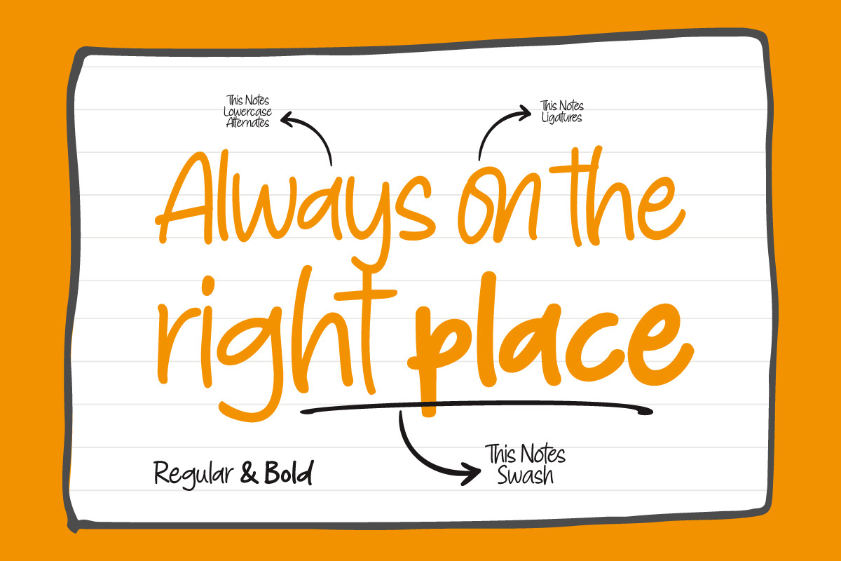 This Notes - Handwritten Marker Note, a Handwritten Font by Afkari Studio (Photo 4 of 13)
