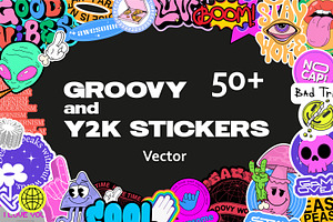 Groovy & Y2K Sticker Pack