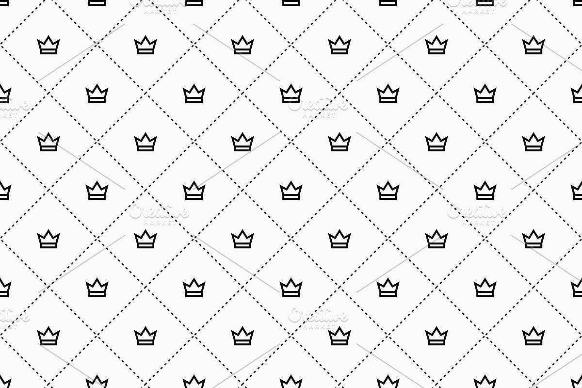 Seamless crown pattern background, a Pattern Graphic by Neopat (Photo 8 of 9)