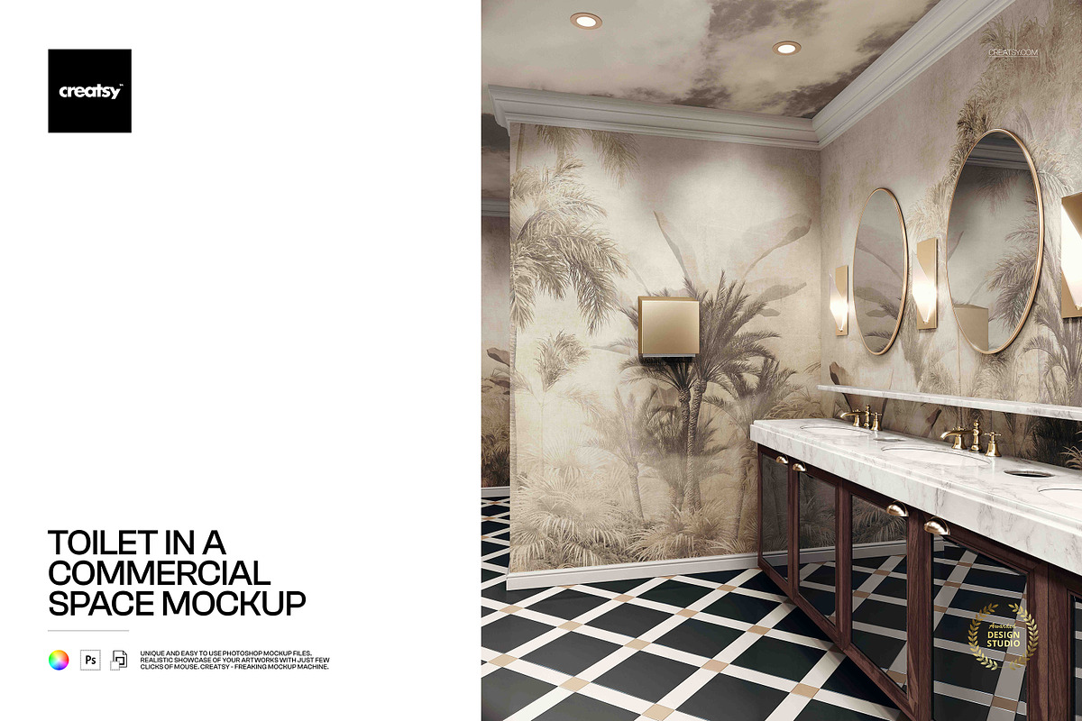 Toilet in a Commercial Space Mockup, a Household Mockup by creatsy5 (Photo 1 of 5)