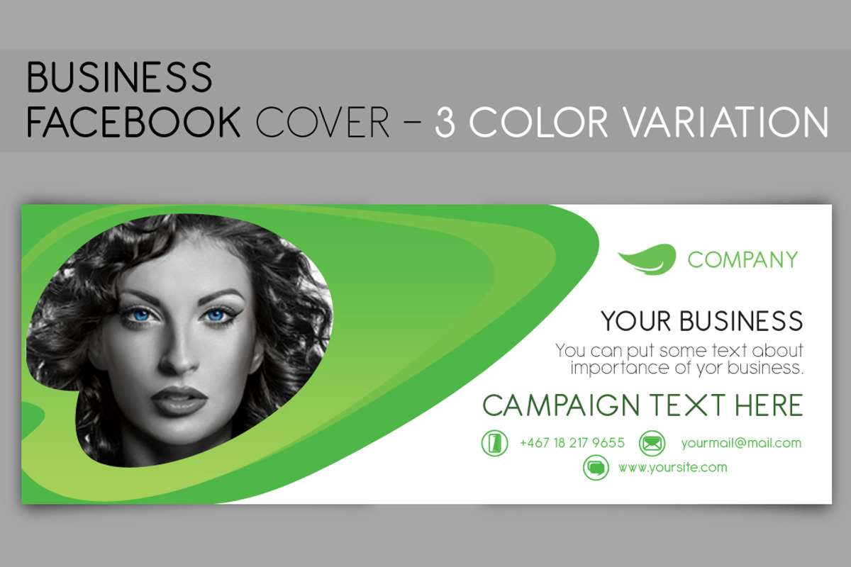 Facebook Cover - 3 color variation, a Social Media Template by RudanStudio (Photo 2 of 3)