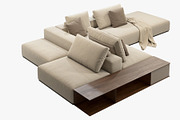 Poliform Westside Sofa set 3, a Furniture 3D Model by 3dmitruk (Thumbnail 13 of 18)