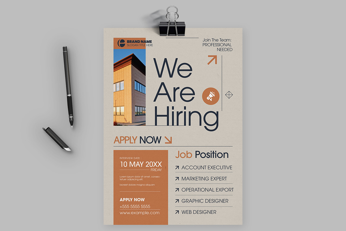 Hiring Announcement Flyer Template, a Flyer Template by ContestDesign (Photo 1 of 4)