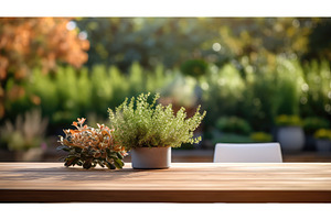 cozy plant table blur serene ai, a Nature Photo by pikepicture