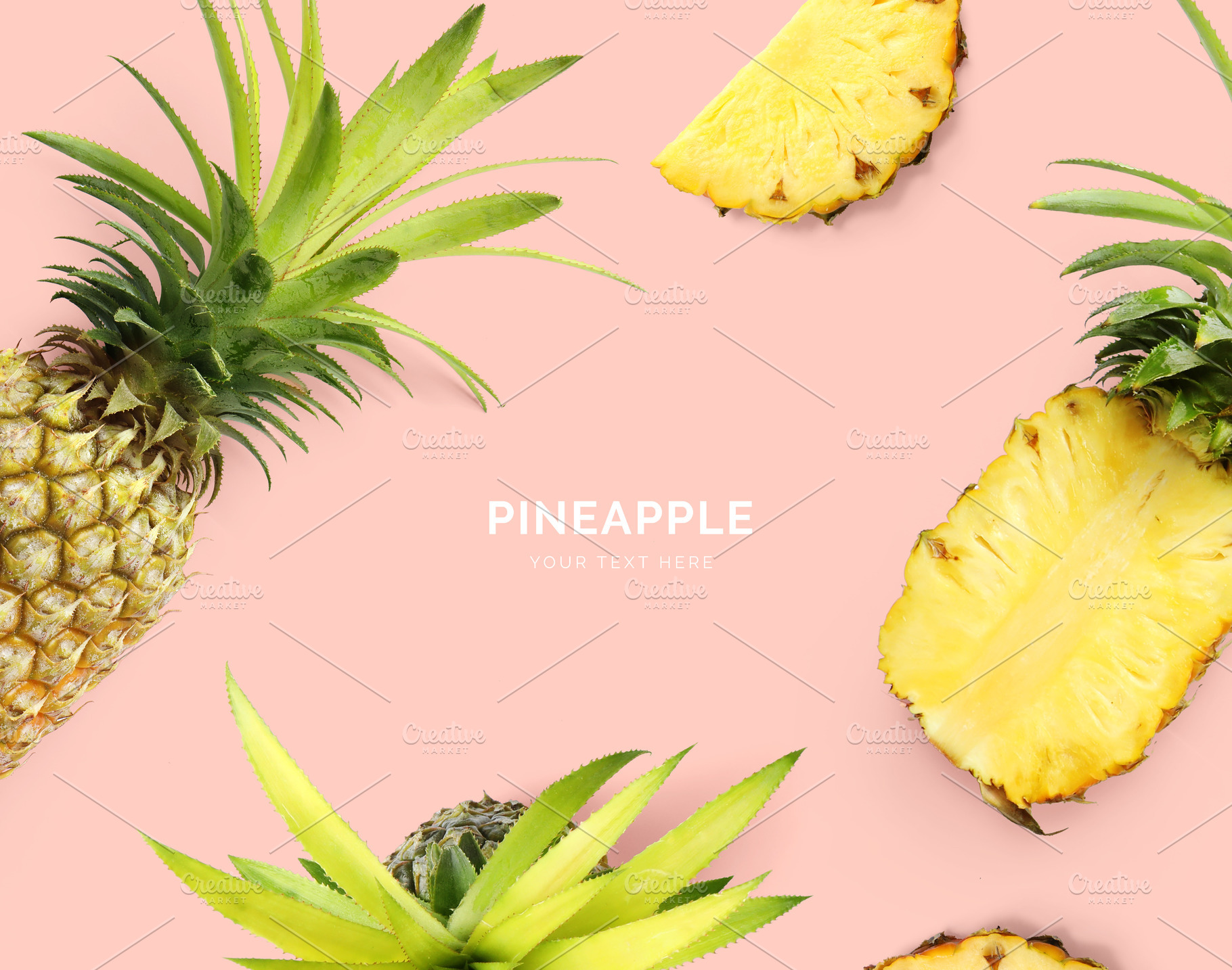 Pineapple containing above, abstract, and background, a Food & Drink Photo by StudioPhoto