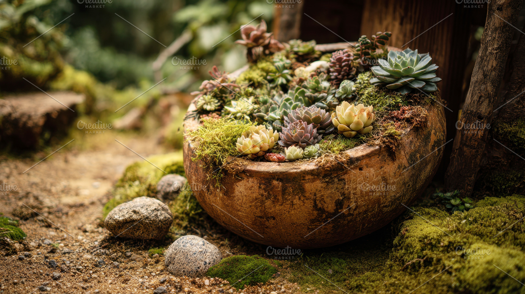 Natural succulent garden, a Photo by Beautiful things