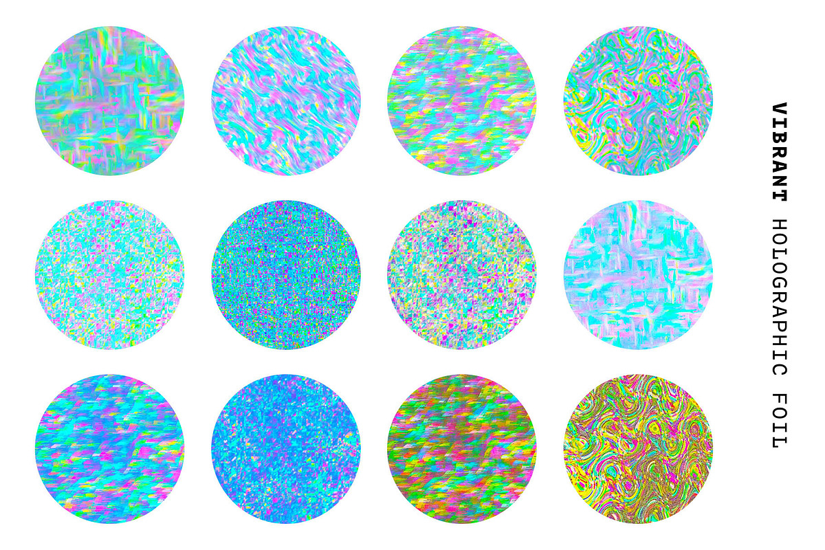 Glitch Holographic Foil Textures, a Texture Graphic by Pulpixel Design (Photo 5 of 6)