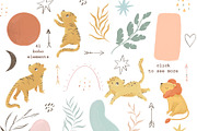 Boho animals. Rainbow clipart, an Animal Illustration by Lesya Skripak (Thumbnail 2 of 10)