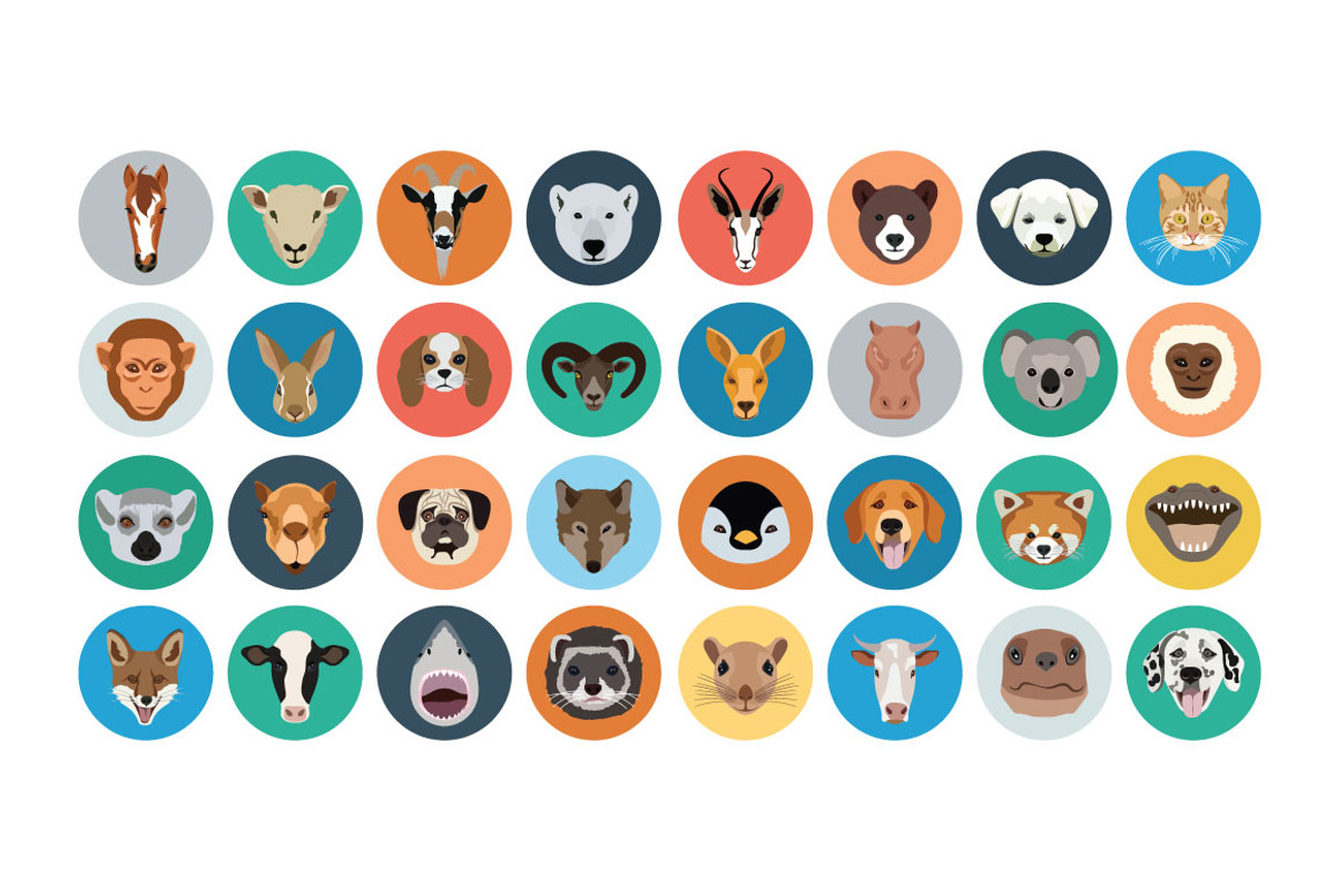 40+ Animals Flat Icons, an Emoji Icon by Creative Stall (Photo 2 of 2)