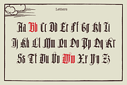 Durers Woodcut blackletter gothic, a Blackletter Font by kaer_shop (Thumbnail 6 of 12)