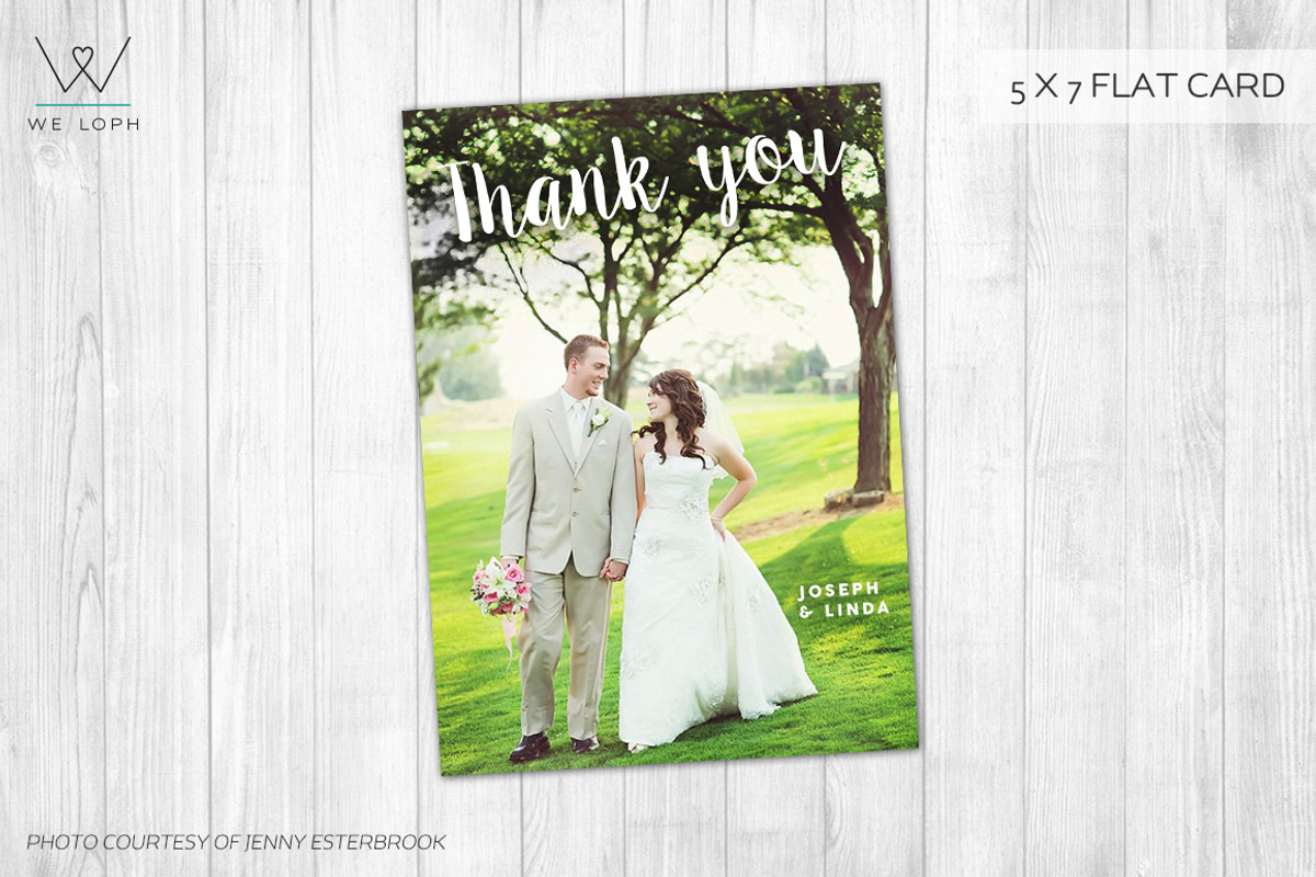 Thank you card wedding template, a Card Template by We♡Loph