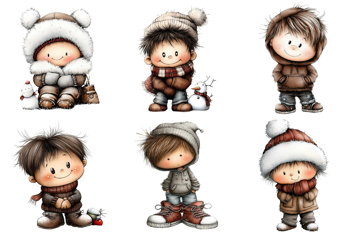 Just Boys Clipart Bundle, an Illustration by Daily.Designs (Photo 2 of 5)