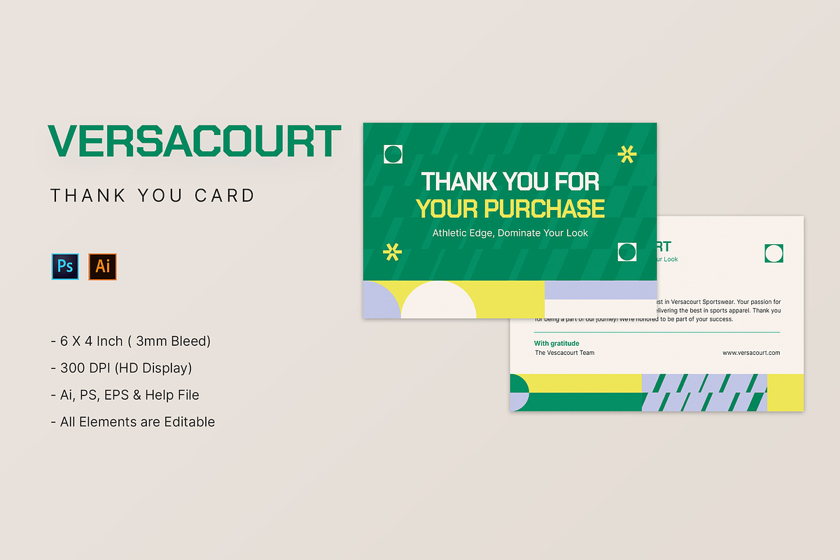 Versacourt - Thank You Card, a Print Template by StreaksideStd (Photo 3 of 3)