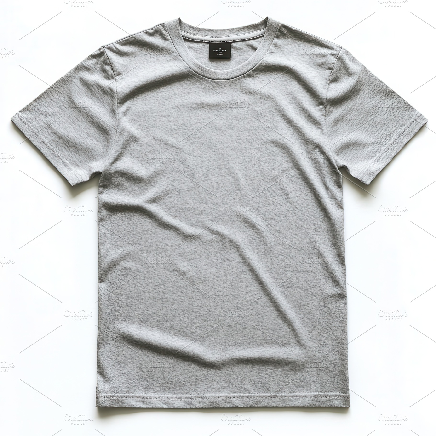 Gray Crew Neck TShirt Mens Fashion A, a Background Photo by Pixeness Studio