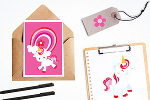 Valentine Unicorn Illustration Pack