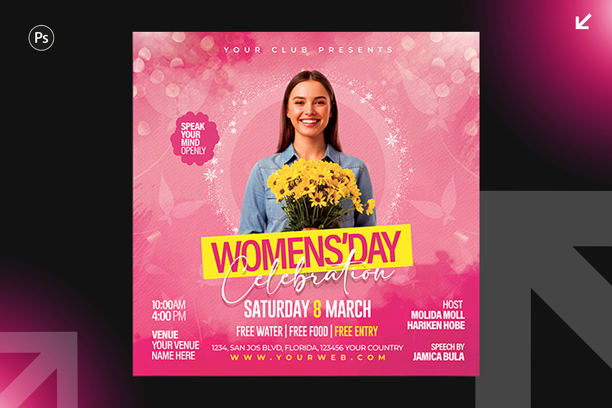 6 Women's party Flyer Design Bundle, a Flyer Template by Shajib Shikder (Photo 5 of 7)