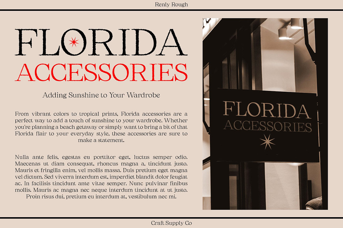 Renly Rough, a Serif Font by Craft Supply Co. (Photo 7 of 8)