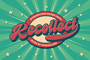 Recollet - Retro Bold Script Font, a Script Font by StringLabs (Thumbnail 1 of 13)