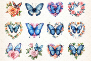 Butterfly Roses Clipart, an Illustration by DreamCafeArt (Thumbnail 3 of 6)