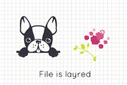 French bulldog clipart, an Animal Illustration by Elena Nesterova (Thumbnail 2 of 4)