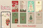 8 retro Christmas Cards Bundle, a Card Template by Prodesign (Thumbnail 4 of 8)