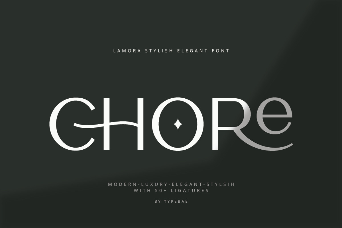 Lamora – Luxury & Modern Logo Font, a Sans Serif Font by Typebae (Photo 2 of 12)