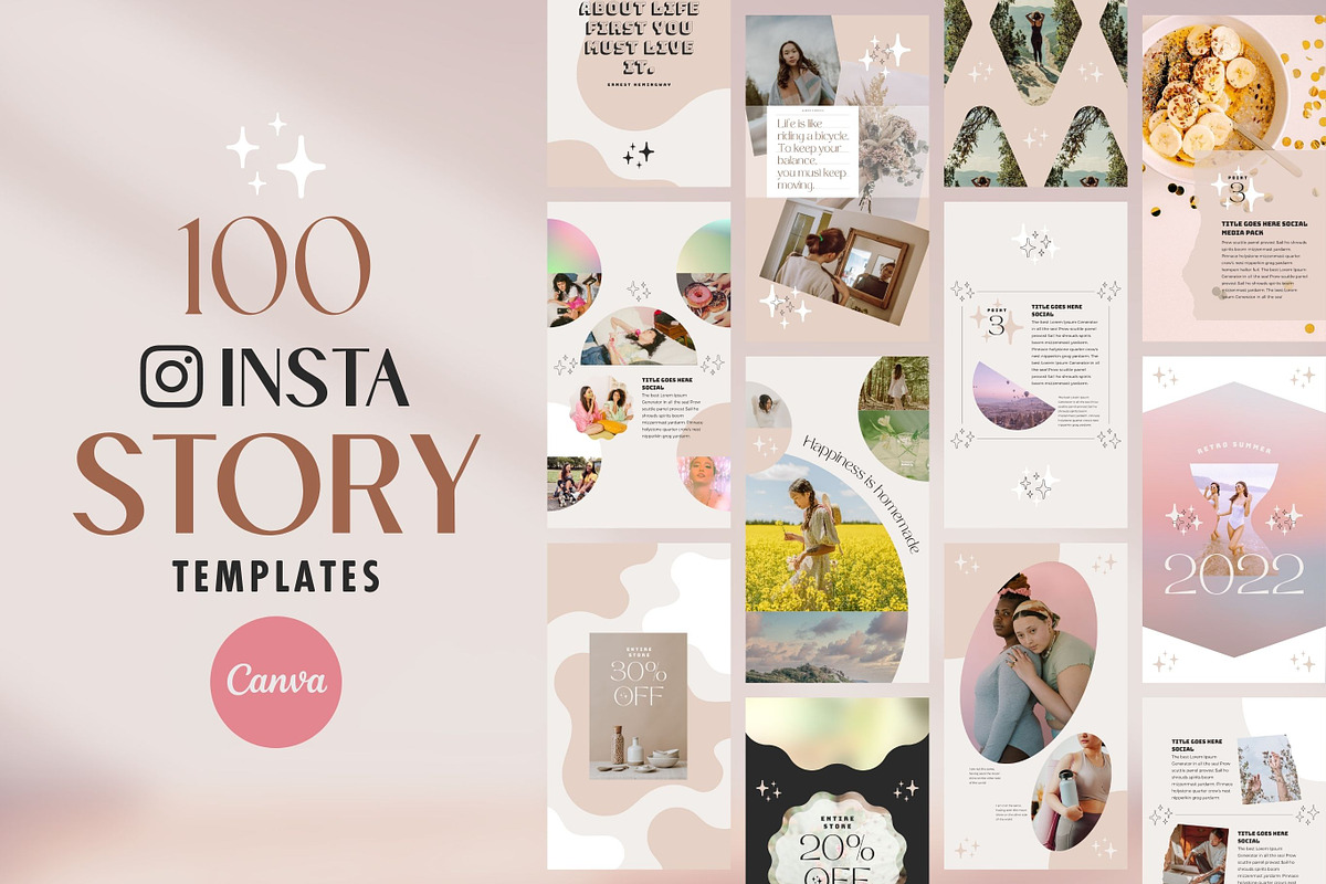 Instagram Template Canva Pack Shine, a Social Media Template by Keikoya (Photo 14 of 18)