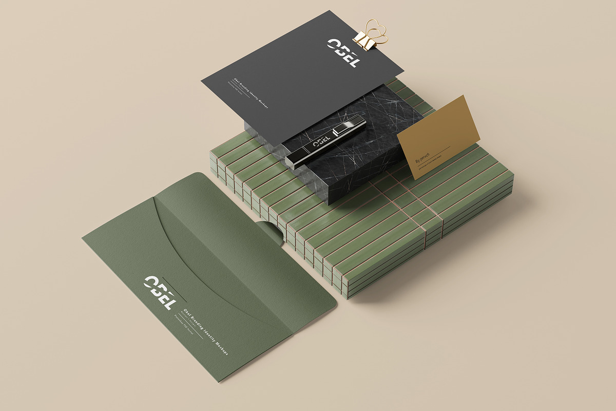 Obel - Branding Identity Mockups Set, an Advertising Mockup by pmvch (Photo 6 of 10)