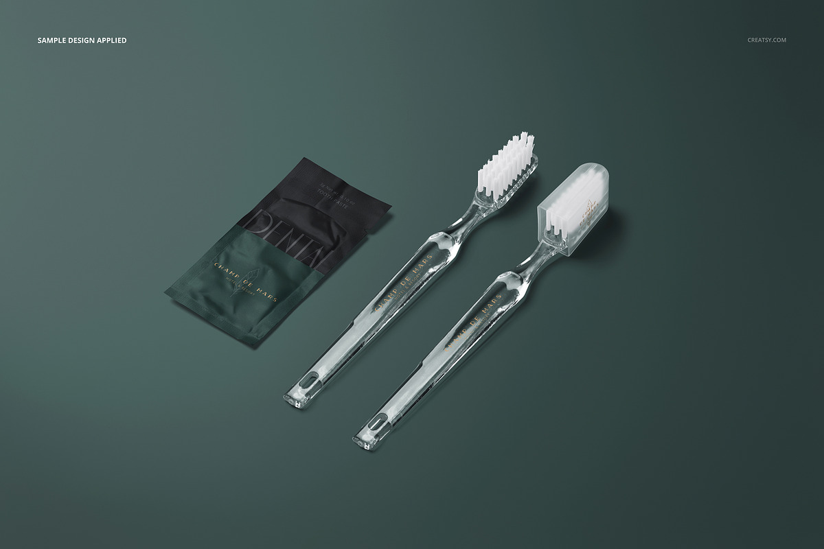 Hotel Dental Kit Mockup Set v.2, a Merchandise Mockup by creatsy5 (Photo 4 of 8)