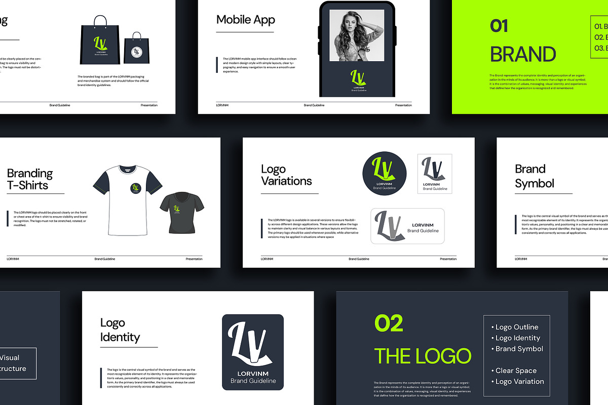 Lorvinm | Brand Guidelines Template, a Presentation Template by Artisan Vibes (Photo 3 of 8)