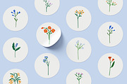 Flowers, blooming plants. Floral set, a Decorative Illustration by Good Studio (Thumbnail 5 of 5)